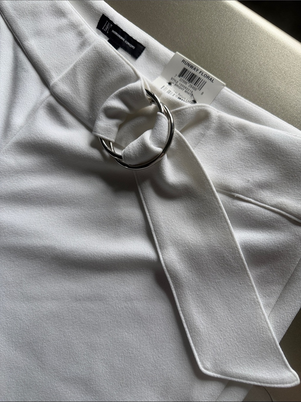INC Mid Rise Wide Leg Cropped Pants Culottes White NWT Size 14 - Picture 9 of 15
